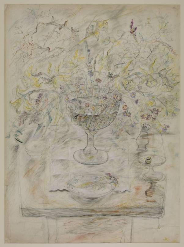 Chalice with Flowers and Pepperpot circa 1954-5 David Jones 1895-1974 Purchased 1976 http://www.tate.org.uk/art/work/T02038
