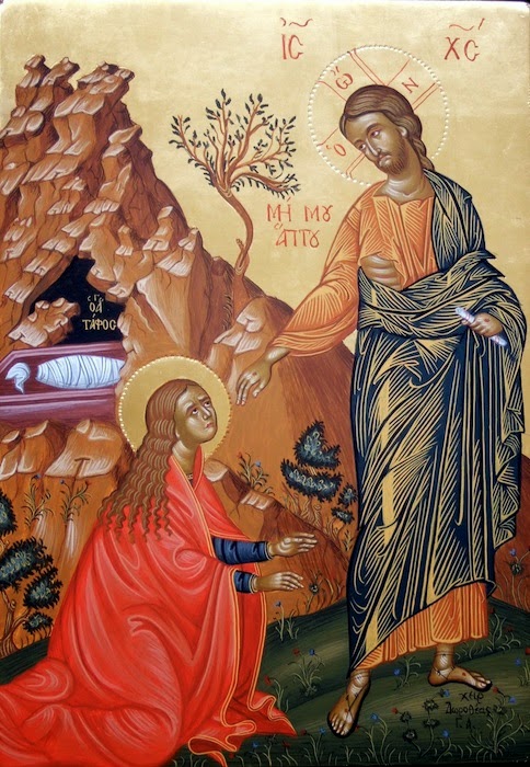 Magdalene and the Resurrected Lord, Byzantine icons and Western Art
