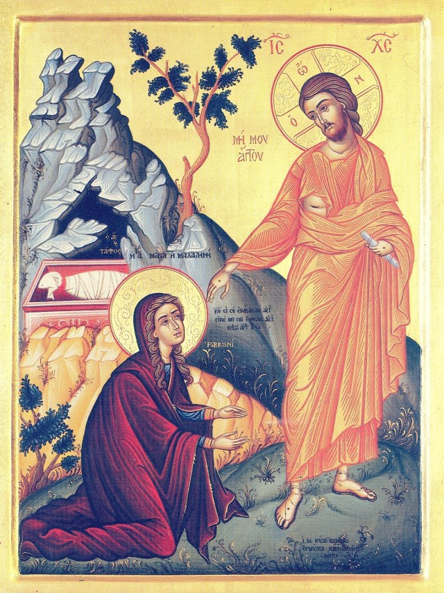 Magdalene and the Resurrected Lord, Byzantine icons and Western Art