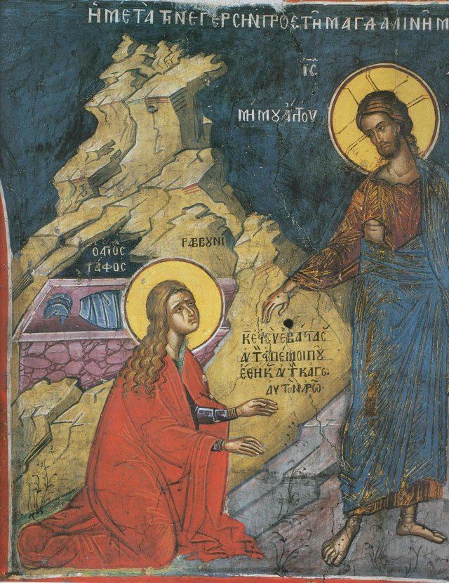 Magdalene and the Resurrected Lord, Byzantine icons and Western Art