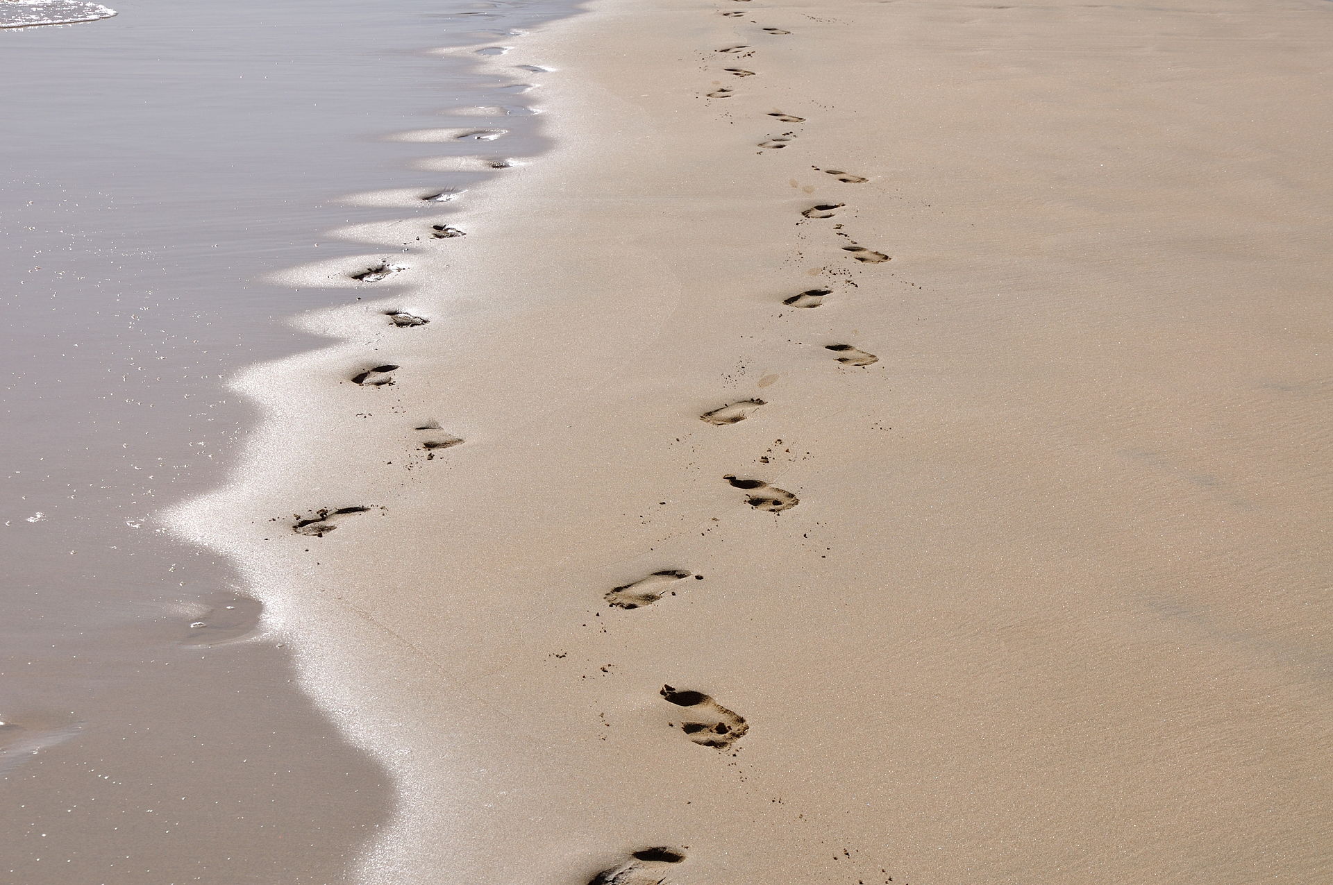 footprints in the sand